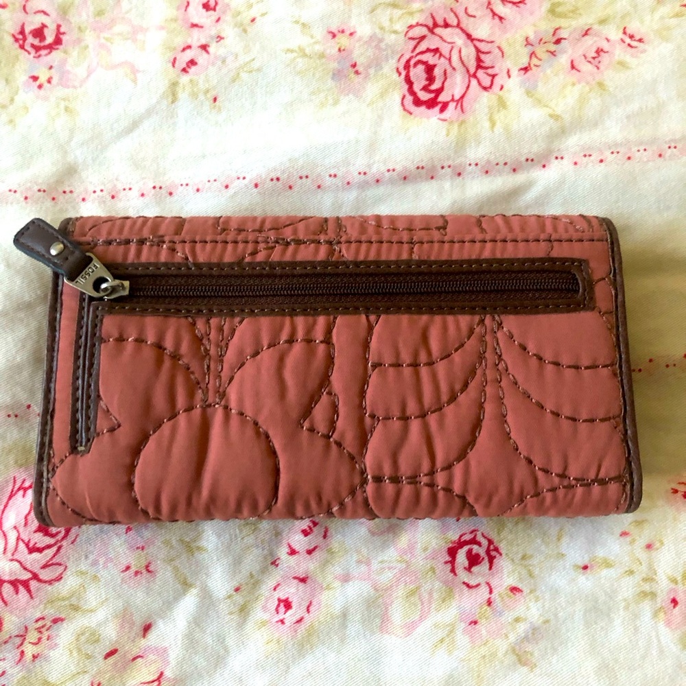 Fossil Key-Per Quilted Nylon Wallet Os - image 2